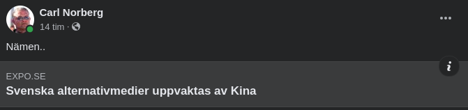 Expo Uppvaktar Kinesiskt Uppvaktad Svensk Alternativmedia