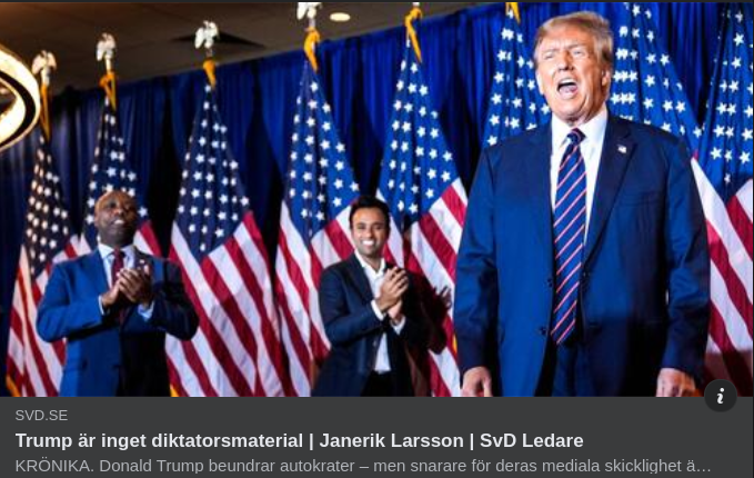 Trump Inget Diktatorsmaterial I SvD