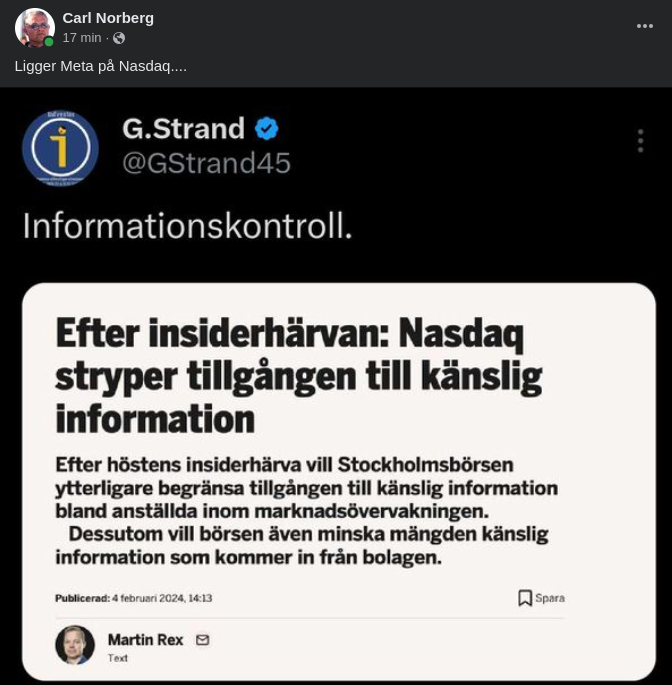 Informationsstrypande Nasdaq