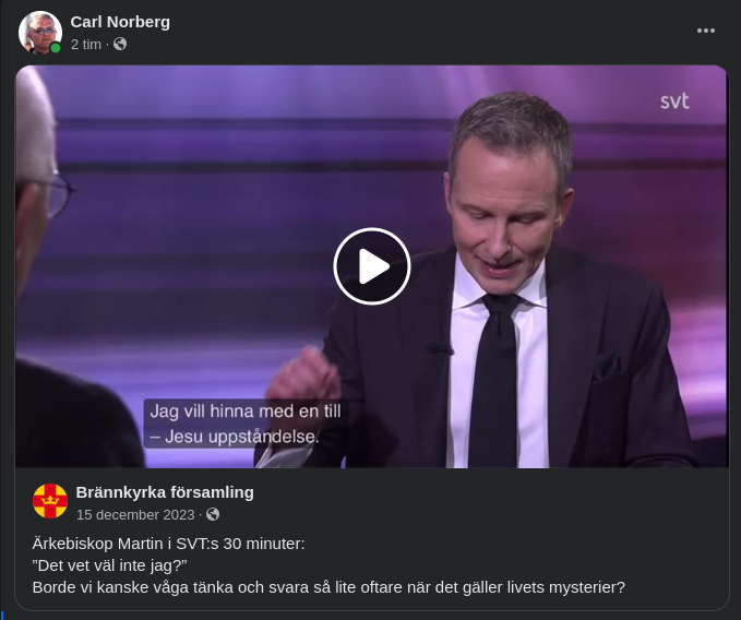 Troende/Ovetande Ärkebiskop