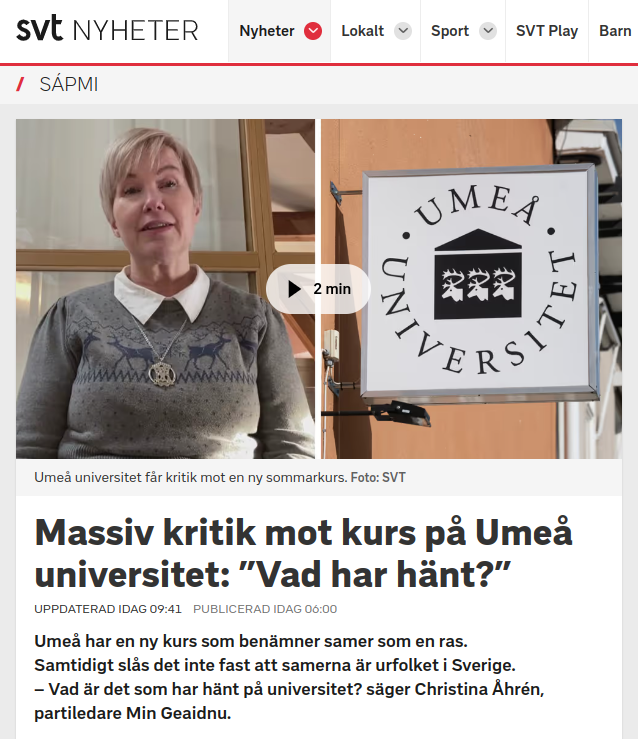 Sameras På Umeå Universitet