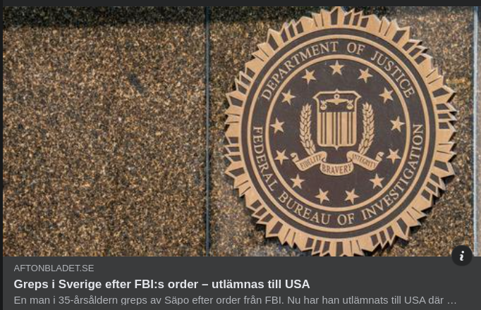 Säpo Grep Man På FBI:s Order
