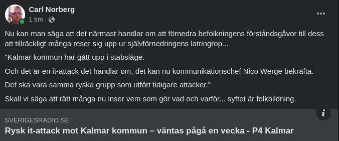 Rysk IT-Attack Mot Kalmar Kommun..