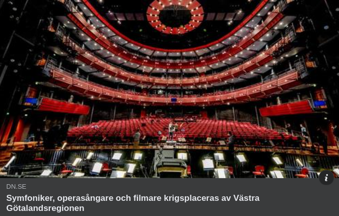 Krigsplacerade Kulturarbetare I Västra Götalandsregionen