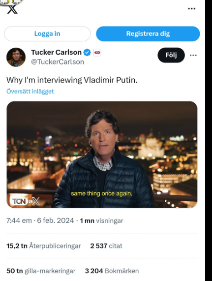 Tucker Om Intervjuanledning