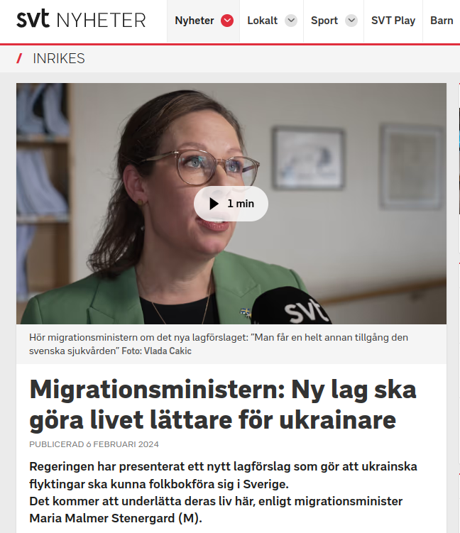 Lagunderlättande För Ukrainare I Sverige