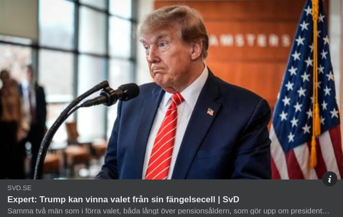 Möjligt Valvinst Från Fängelset I SvD