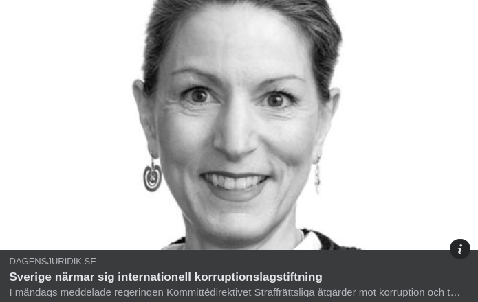 Krönika Om Sverige & Internationell Korruptionslagstiftning