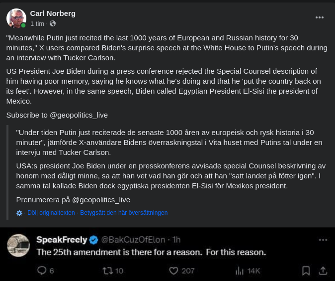 Samtidigt Med Tucker-Putin Från Underlivsporslinet