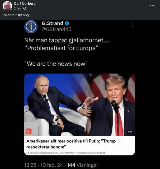 Ökande Amerikansk Putin-Positivitet