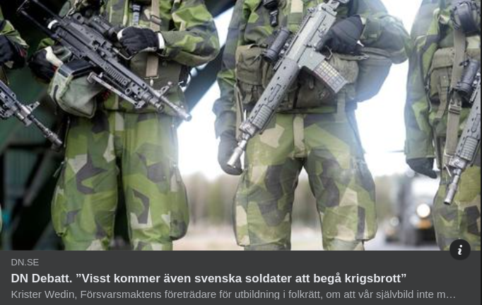 Ännu Ej Begångna Svenska Krigsbrott I DN