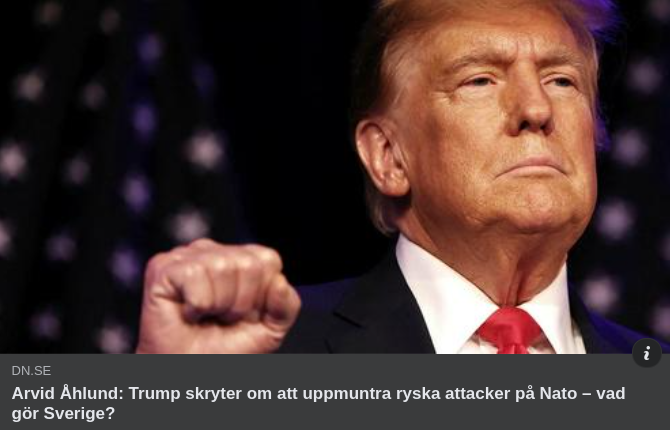 Natohotande Trumpskryt I DN