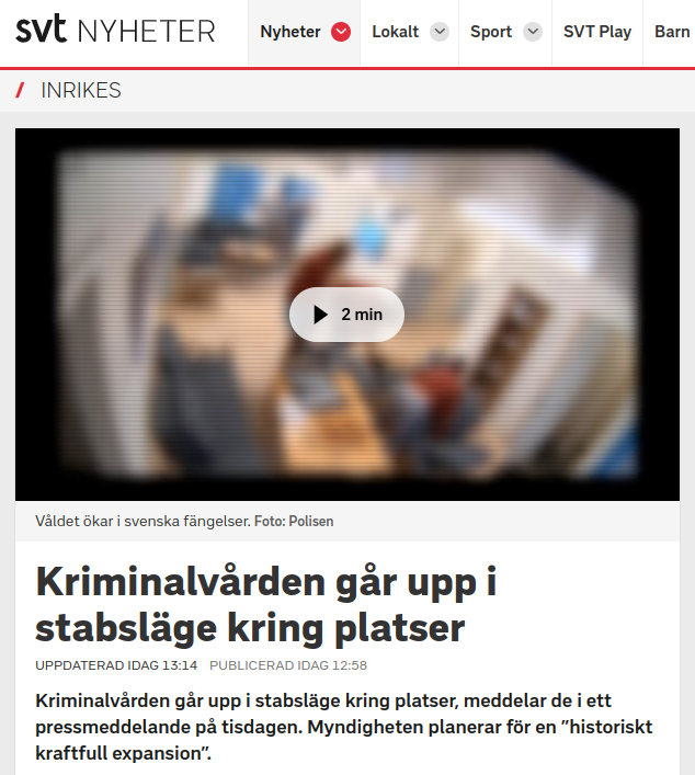 Stabsläge För Kriminalvården
