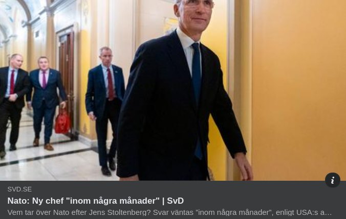 Tidsfönster För Ny Nato-Chef