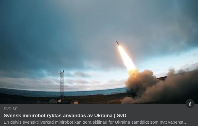 SvD Om Ryktad Svensk Minirobot I Ukraina