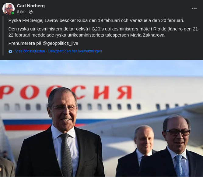 Lavrov På Resande Fot