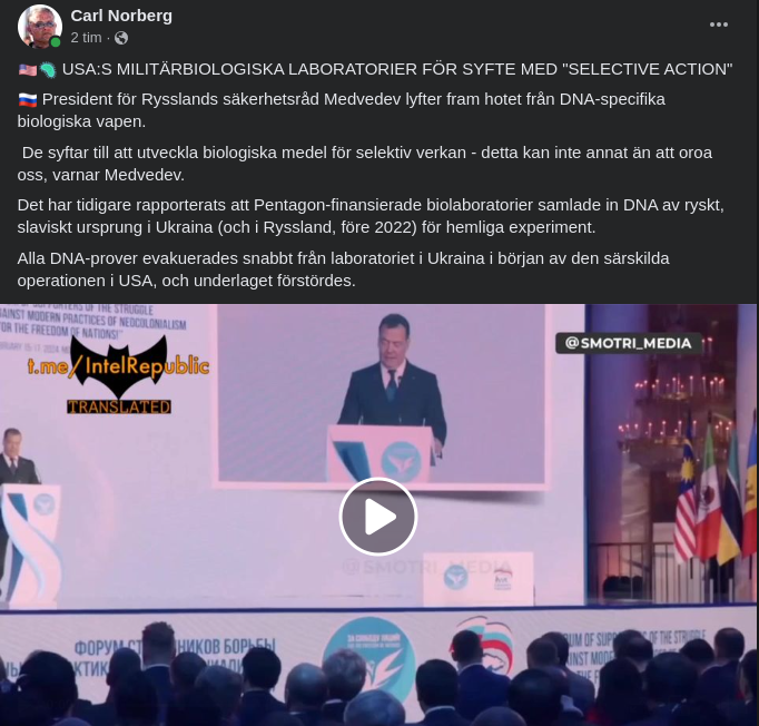 Ryssland & USA:s Militärbiolabb