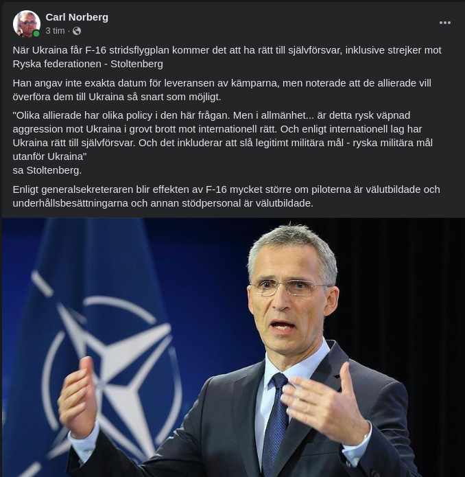 F-16, Ukraina & Stollenberg