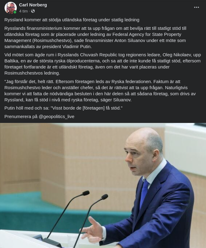 Ryskt Företagsstöd