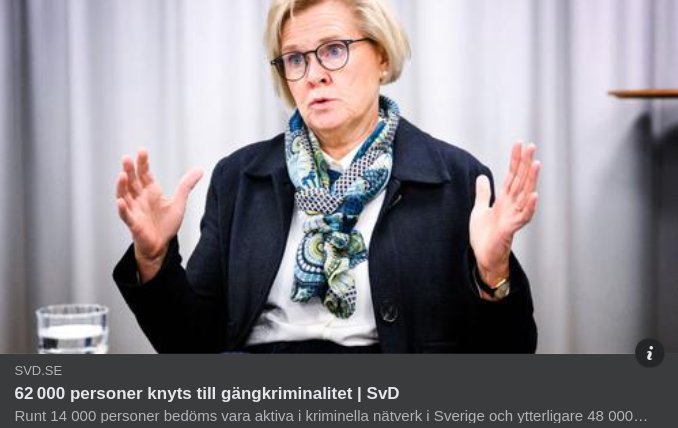 62 000 Gängkriminalitetsanknutna