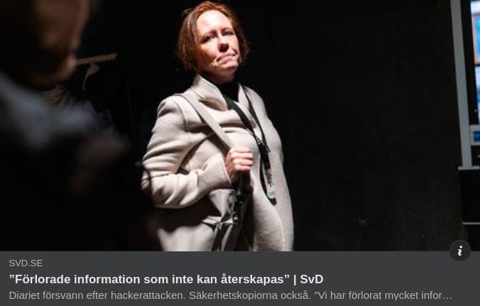 Förlorad & Inte Återskapningsbar Information