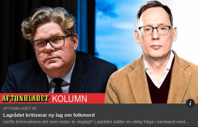 Kritiserad Folkmordslag