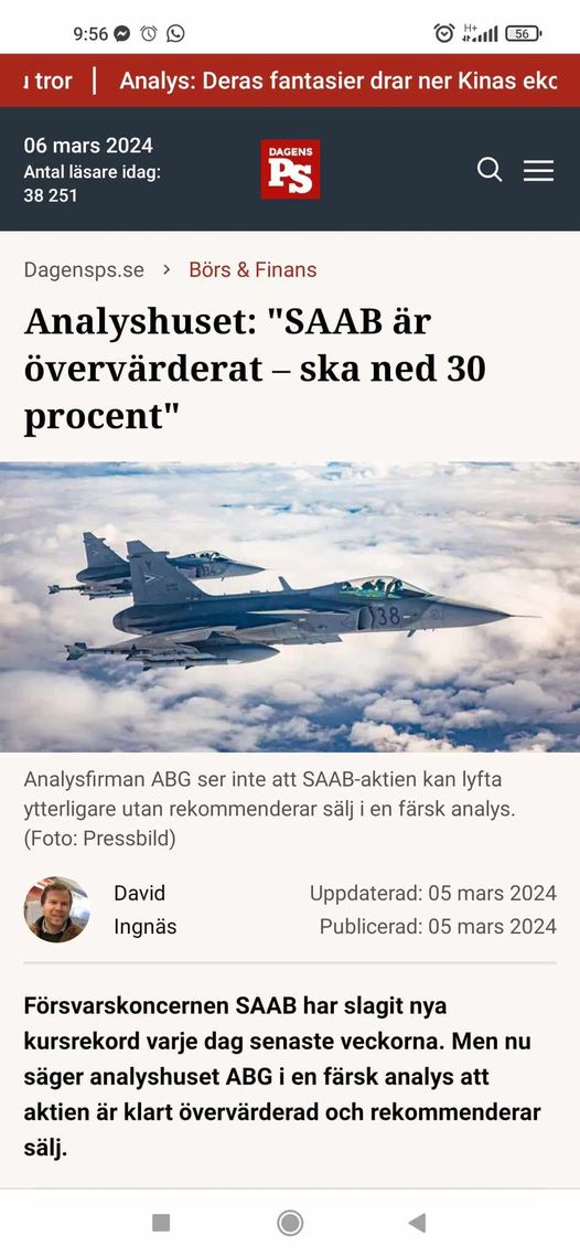 Övervärderat SAAB