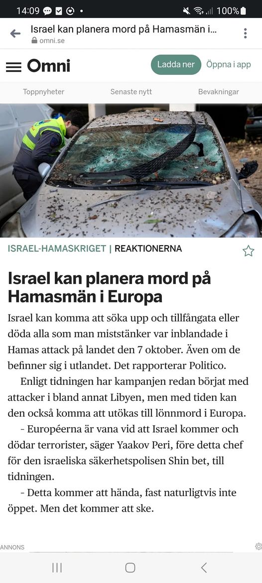 Lönnmördande Israel I Europa..