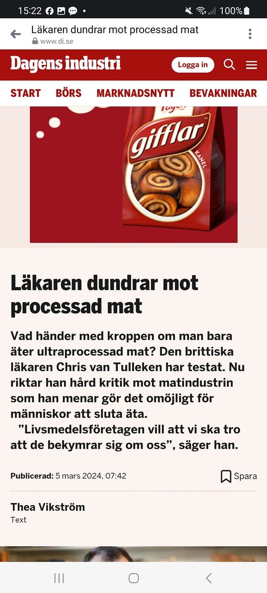 Dundrande Läkarmissnöje Mot Processad Mat