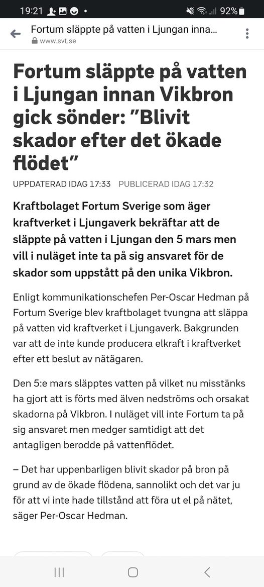 Oansvarat Vattenflöde