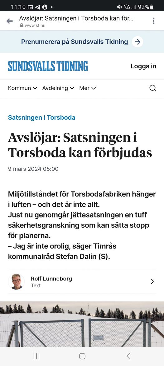 Stoppande Säkerhetsgranskning I Torsboda