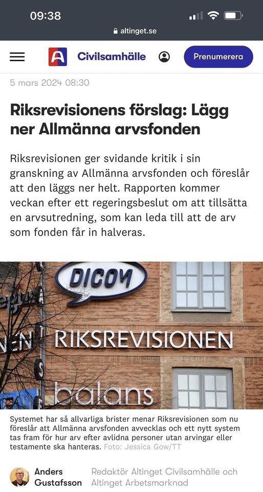 Var Tog Vilka Pengar Vägen Allmänna Arvsfonden?..