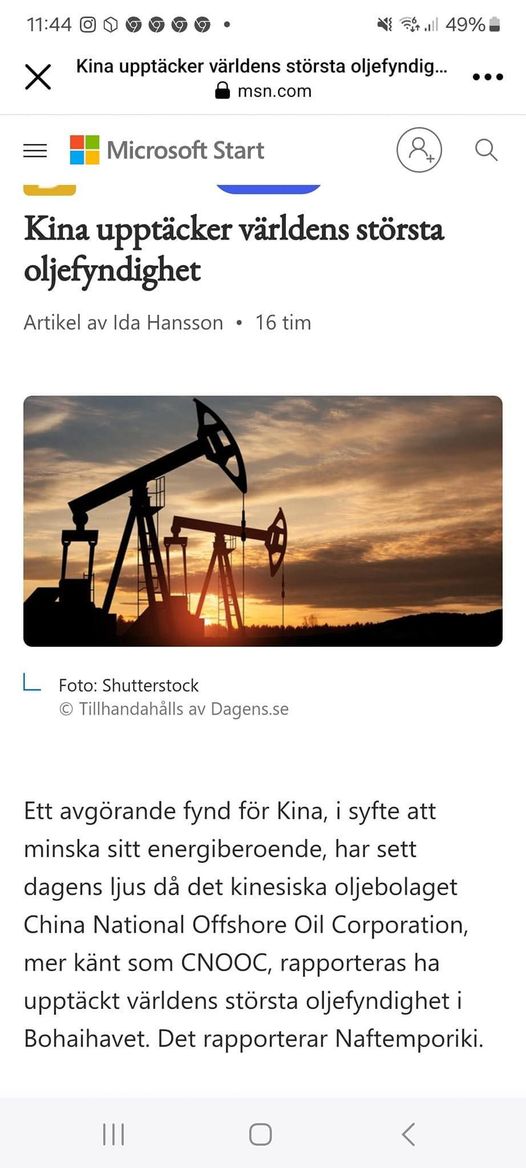 Kina Upptäcker Världens Största Oljefyndighet