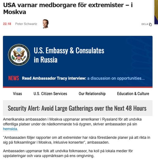 Amerikanskt Extremistvarnande För Moskva