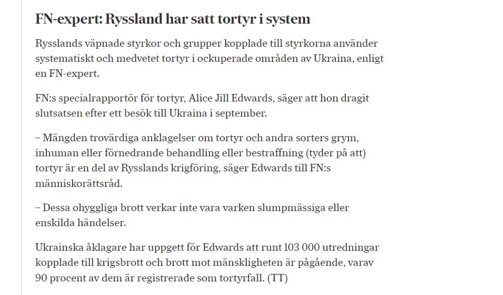 Fredssamtal & Systematisk Tortyr