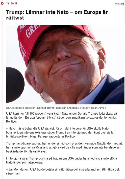 Trump, Nato & Rättvist Europa