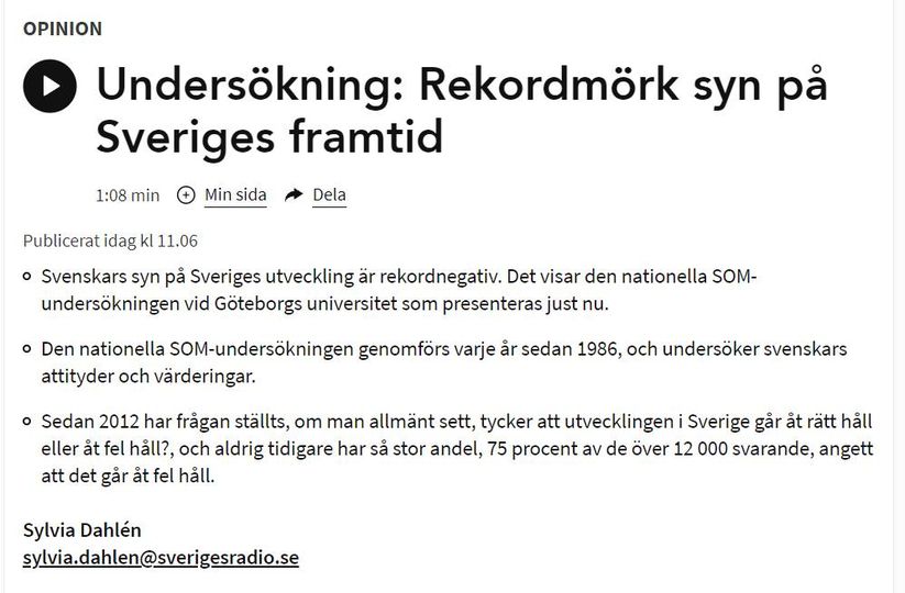 Rekordmörk Svensk Framtidssyn