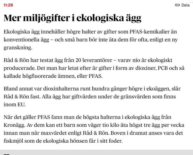 Mer Gifter I Eko-Ägg