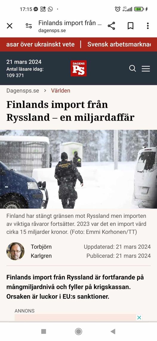 Stängd Gräns & Fortsatt Import