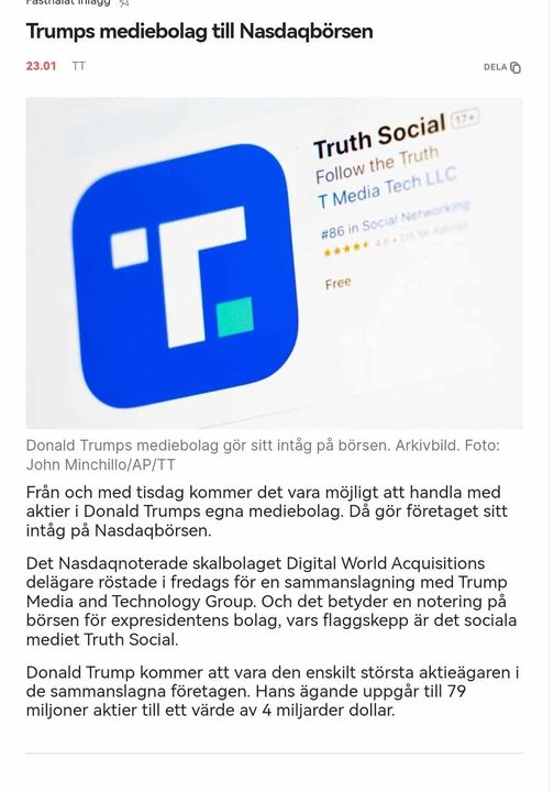 Truth Social På Nasdaq Idag