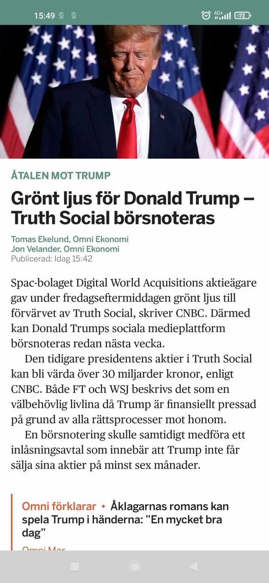 Truth Social Börsnoteras