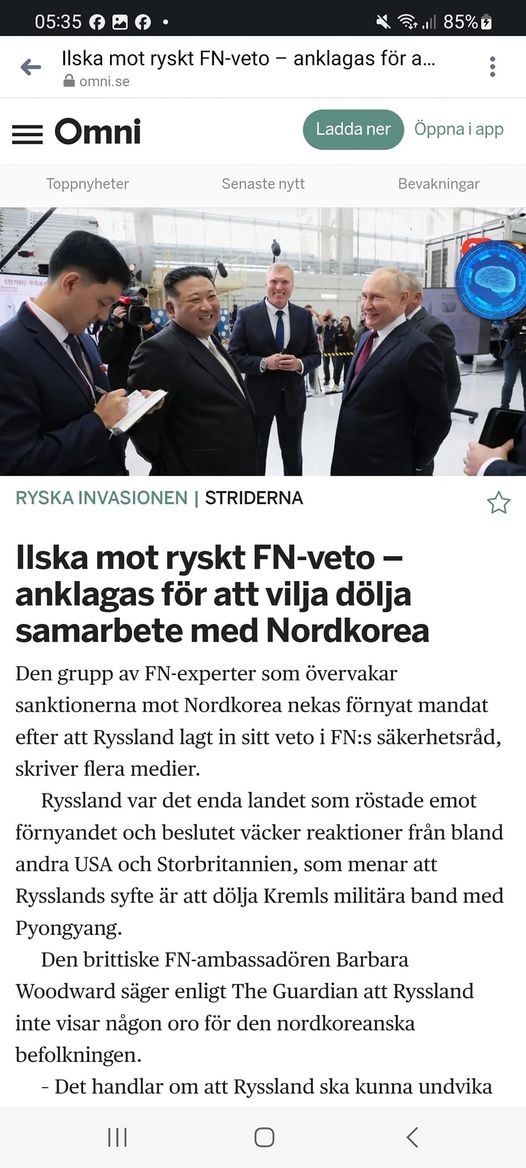 Ryskt FN-Veto Mot Nordkorea-Sanktioner