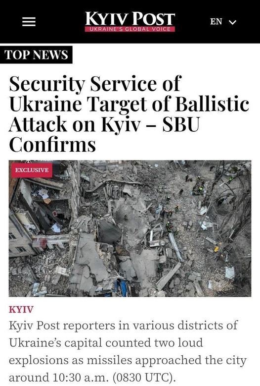 Säkerhetstjänst I Kiev Måltavla För Ryska Missiler