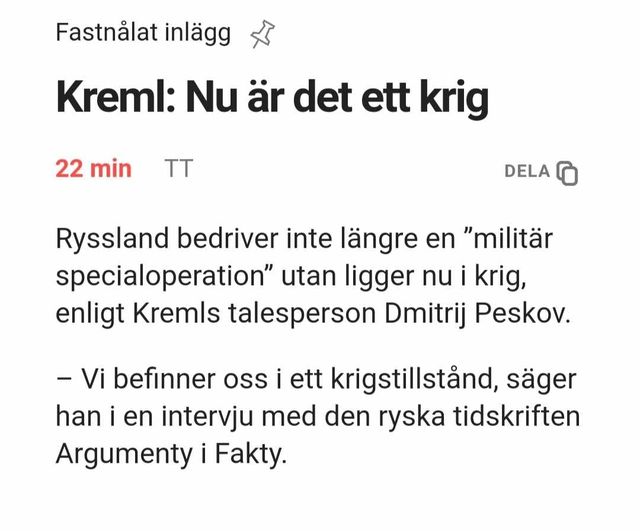 Ryssland I Krigstillstånd