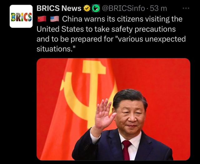 Kina Varnar För Amerikabesök