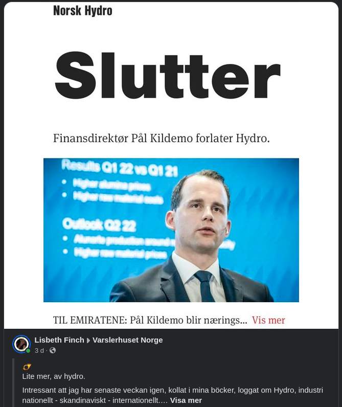 Om Hydro Från Norge