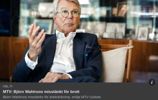 Ärekränkningsmisstänkt Wahlroos