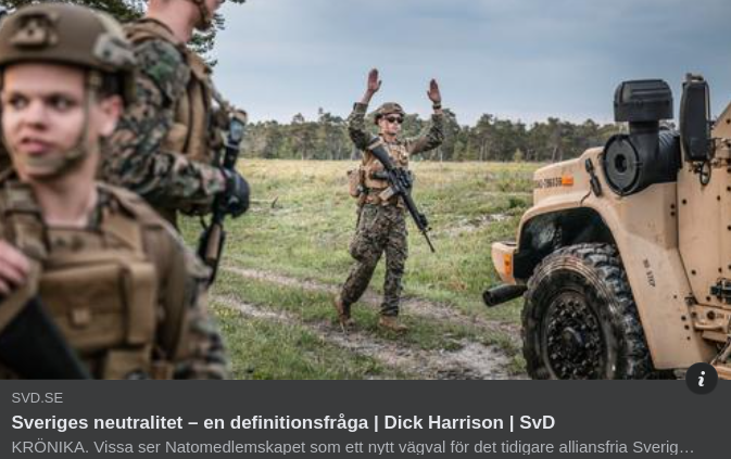 Neutralitetssaltande Tricky Dick I SvD