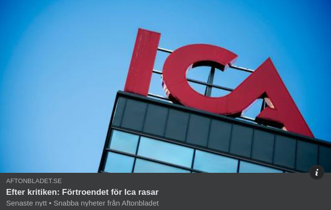 Förtroenderasande ICA