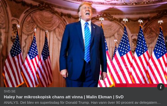 Trumps Segervåg I SvD